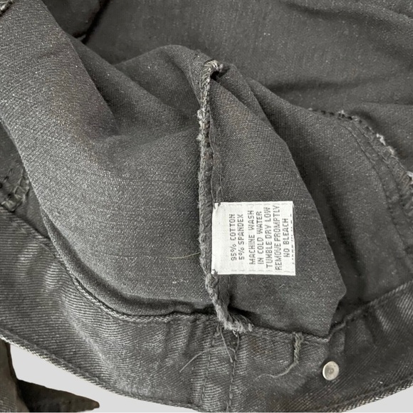 Womens Wash Denim Jackets Large Black White Mid Length Decorated With Pearls - Picture 16 of 16